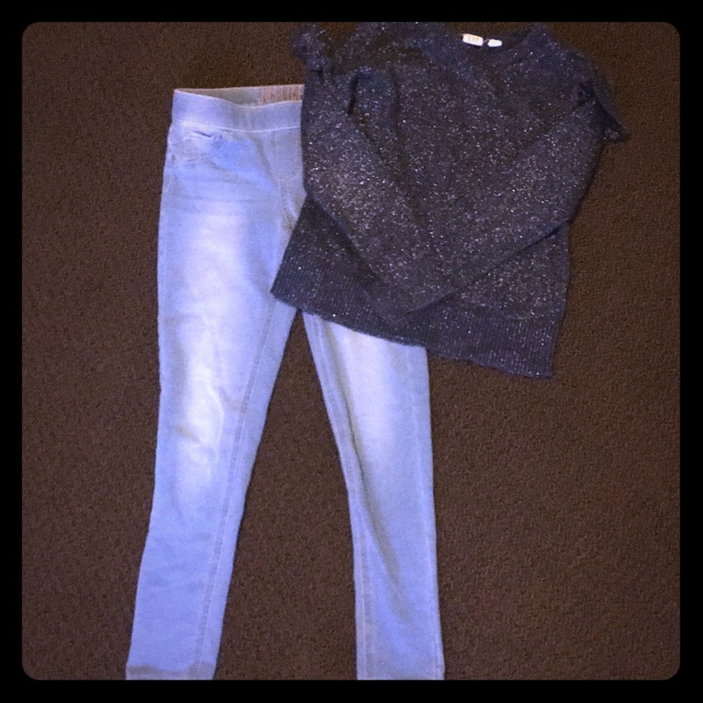 Justice Jegging & Gap Sweater